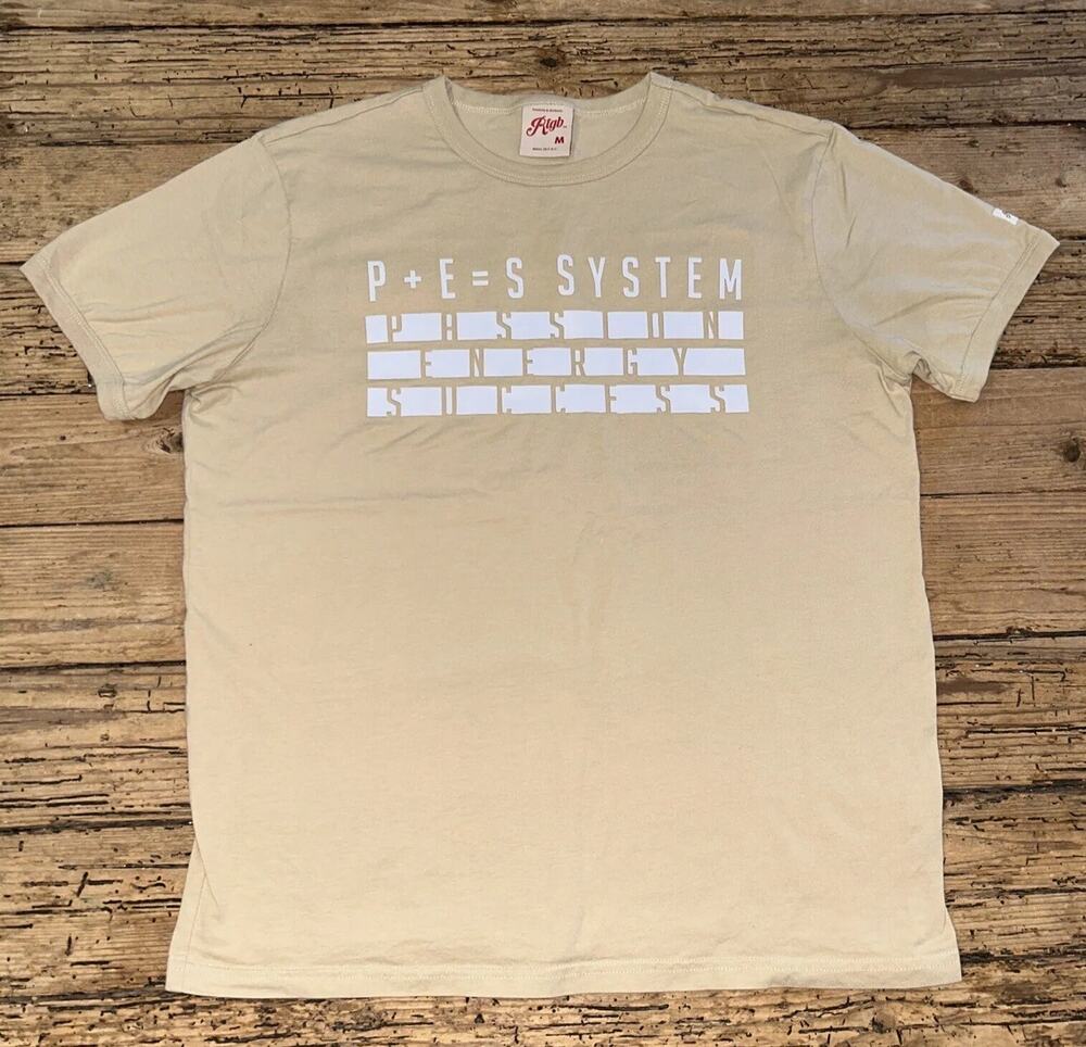 Rtgb Men’s Size M Tan Graphic Logo Short Sleeve Shirt NWOT
